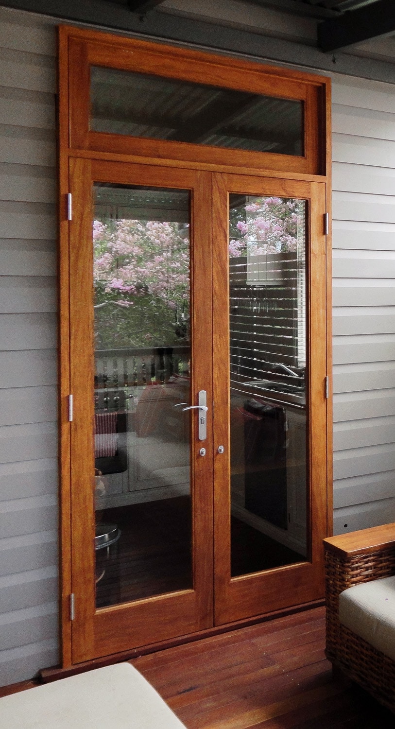 custom timber french doors for living room